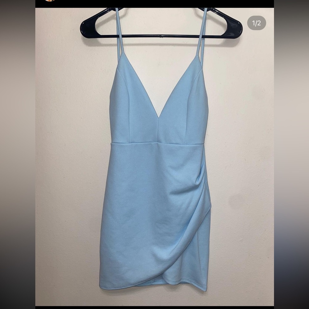 Blue mini dress